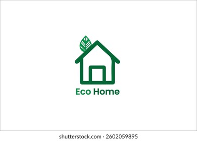 eco home logo design vector