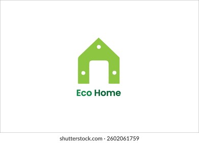 eco home logo design vector