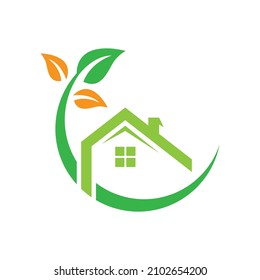 Eco home logo images illustration design