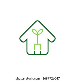 Design des Eco-Home-Logos Vektorillustration