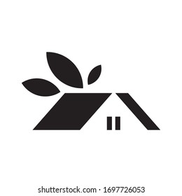 Eco home logo template vector icon design