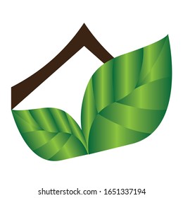 eco home logo vector design