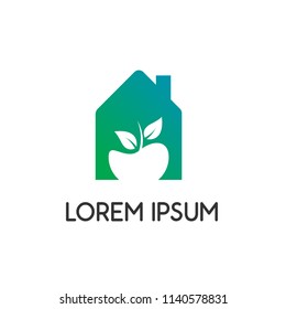 eco home, love and life, logo design, nature