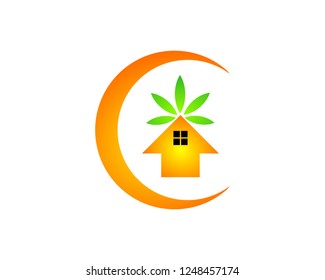 Eco home sign Branding Identity Corporate vector logo design template Isolated on a white background