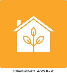 Eco Home, Vektorsymbol. Kann für Druck-, Mobil- und Web-Anwendungen verwendet werden.