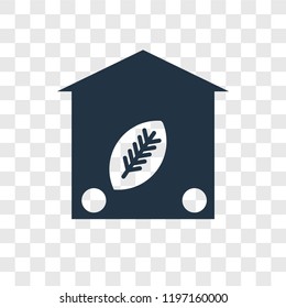 Eco home vector icon isolated on transparent background, Eco home transparency logo concept