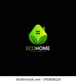 Eco Home Vector Logo Design Template