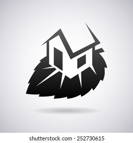Eco home vector logo design template