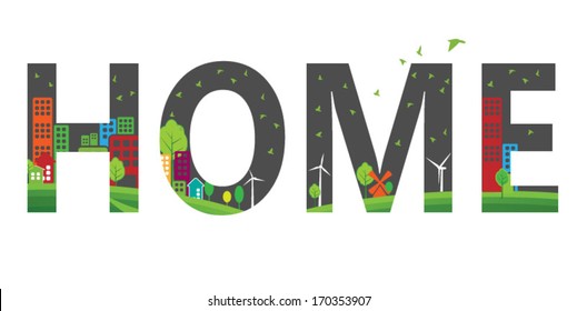 Eco Home word