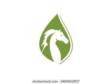 Eco Horse Logo, Icon, Symbol vector template