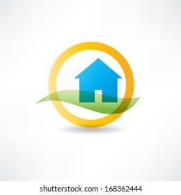 eco house abstraction icon