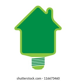 eco house bulb, vector
