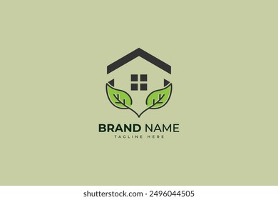 Eco house concept logo vector design