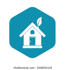 Eco house concept in simple style isolated on white background vector illustration