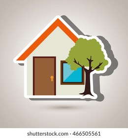 eco house design, vector illustration eps10 graphic 