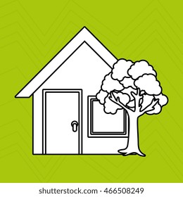 eco house design, vector illustration eps10 graphic 
