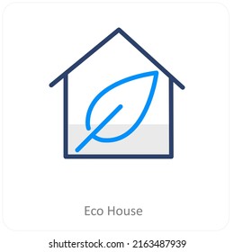 Eco House And Ecology Icon Concept