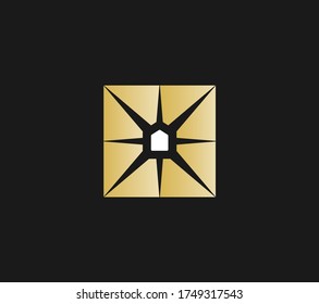 Concepto del logotipo de energía de la casa ecológica. Plantilla de diseño de signo de vector corporativo.