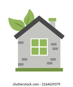 Umwelthaus Umwelt Symbol. Vektorgrafik