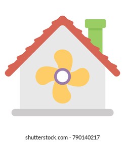 Eco House Flat Colored Icon
