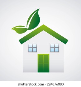 eco house graphic design , vector illustration