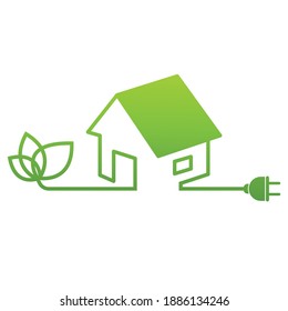 Eco House Green Real Estate icon concept
