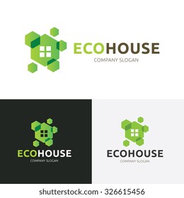 Eco House, Green Real estate logo