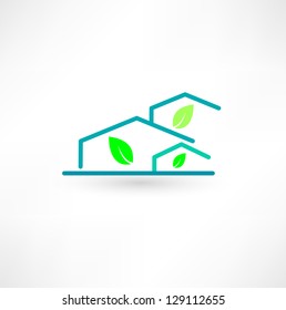 Eco house icon