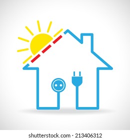 Eco house icon