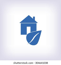 Eco House icon. Eco House icon.