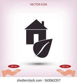 Eco House icon.