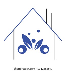 Eco house icon concept
