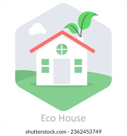 Eco House and house icon concept