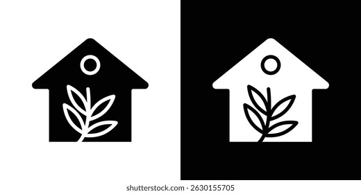 Eco house icon concept, vector illustration