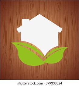 eco house icon design 