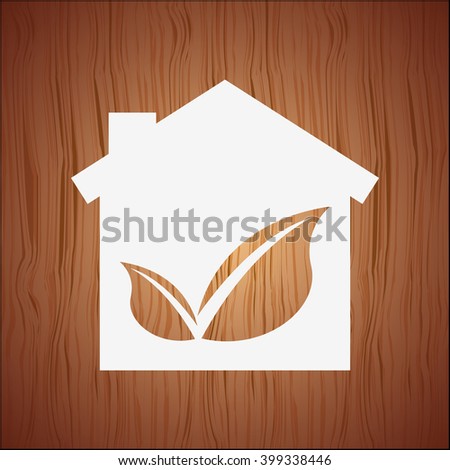 eco house icon design 
