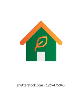 eco house icon design with creative modern concept and simple logo creative shape style design vector eps 10