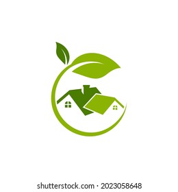 Eco house icon design illustration template