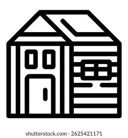 Eco house icon representing sustainable living through a blend of modern and traditional architectural elements