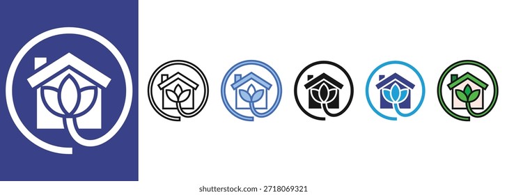 Icono de Eco House establece una colección de estilo múltiple
           