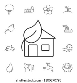 Eco house icon. Simple element illustration. Eco house symbol design from Ecology collection set. Can be used in web and mobile on white background