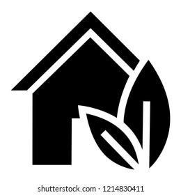 Eco house icon. Simple illustration of eco house vector icon for web design isolated on white background