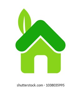 Eco house icon - stock vector