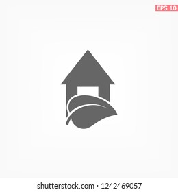 Eco House icon. Vector  Eps 10 