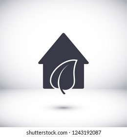 Eco House icon. Vector  Eps 10 