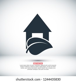 Eco House icon. Vector  Eps 10 