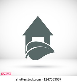 Eco House icon. Vector  Eps 10 