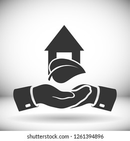 Eco House icon. Vector  Eps 10 