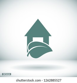 Eco House icon. Vector  Eps 10 