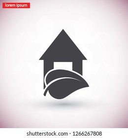 Eco House icon. Vector  Eps 10 